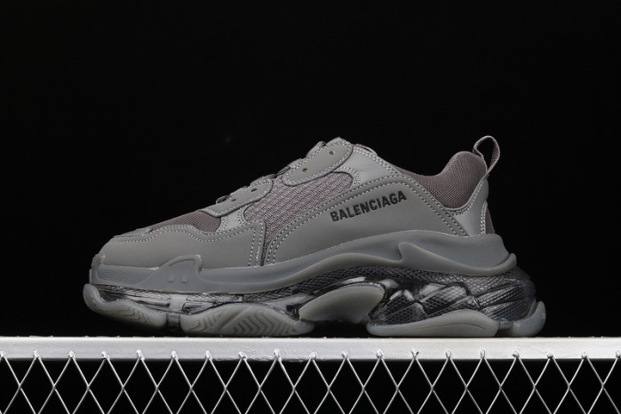 bl triple s trainers sneakers grey black 041505