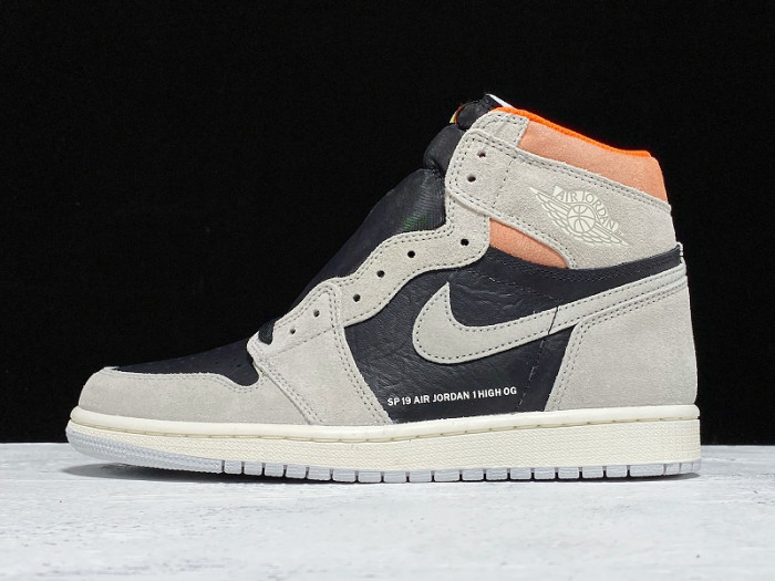 air jordan 1 retro high og ''grey crimson'' - air jordan - 555088-018
