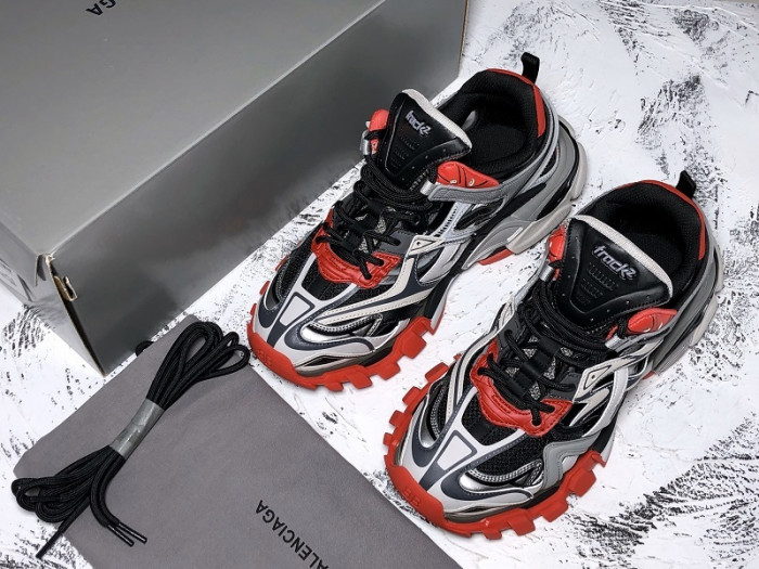 bl track trainers sneaker grey red h903p063