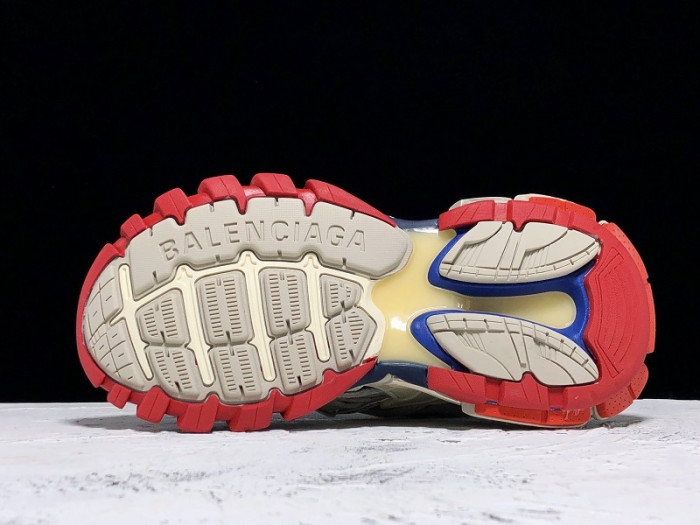 bl track trainers sneaker grey blue red h903p079