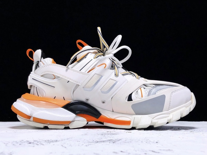 (led) bl tess s. gomma trek low sneakers white orange h903p029