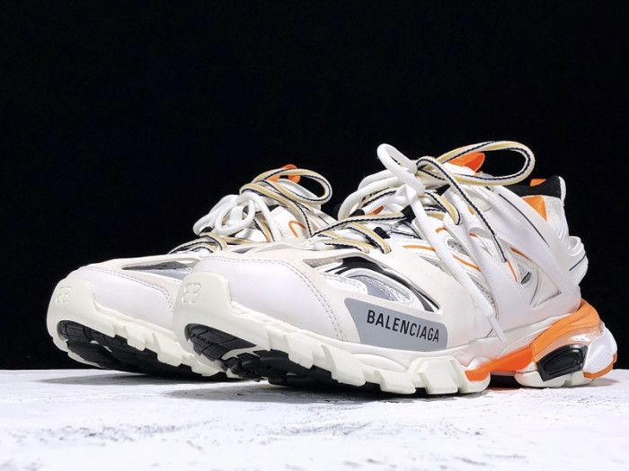 (led) bl tess s. gomma trek low sneakers white orange h903p029