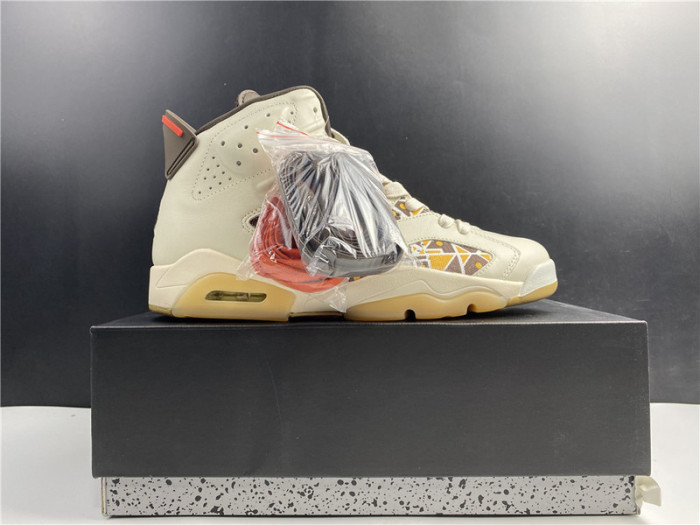 air jordan 6 retro quai54 sail brown cz4152-100