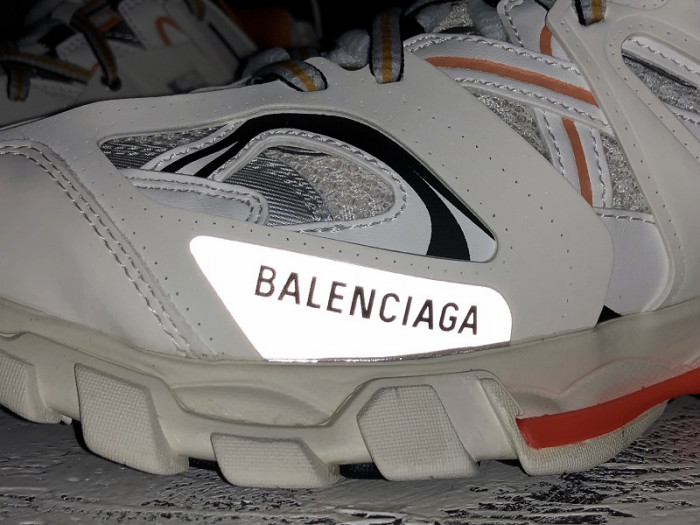 (led) bl tess s. gomma trek low sneakers white orange h903p029